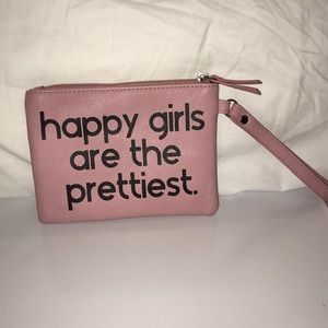 Small “happy girls are the prettiest” wallet